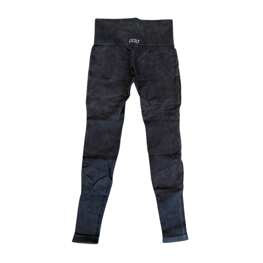 Lorna Jane ribbed seamless leggings in charcoal dark navy S